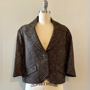 Elie Tahari Bittersweet tweed Kalista jacket. High end luxury. Size medium. NWT.